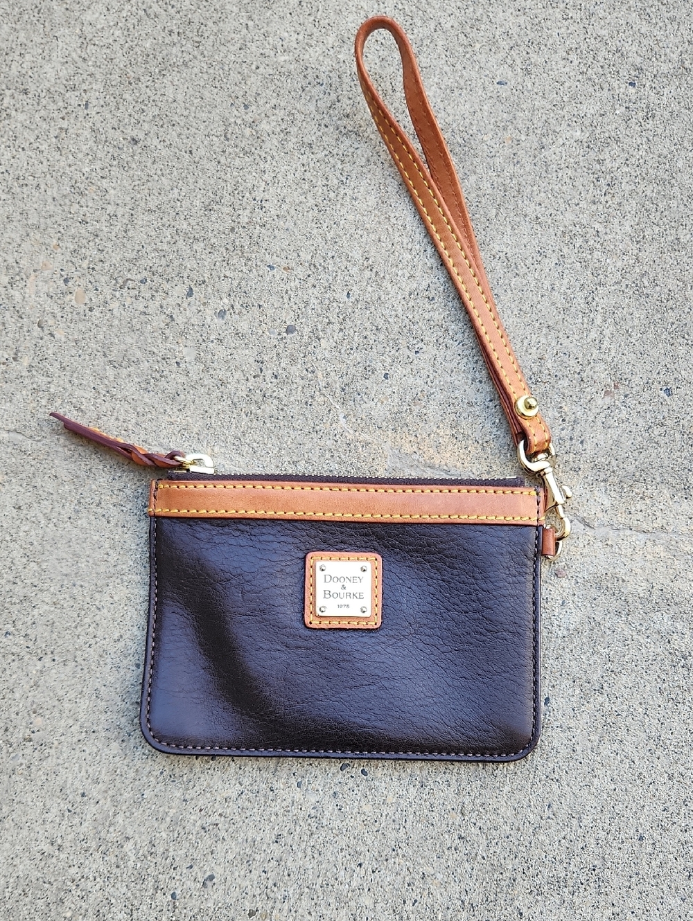 Dooney & Bourke Brown Leather Wristlet